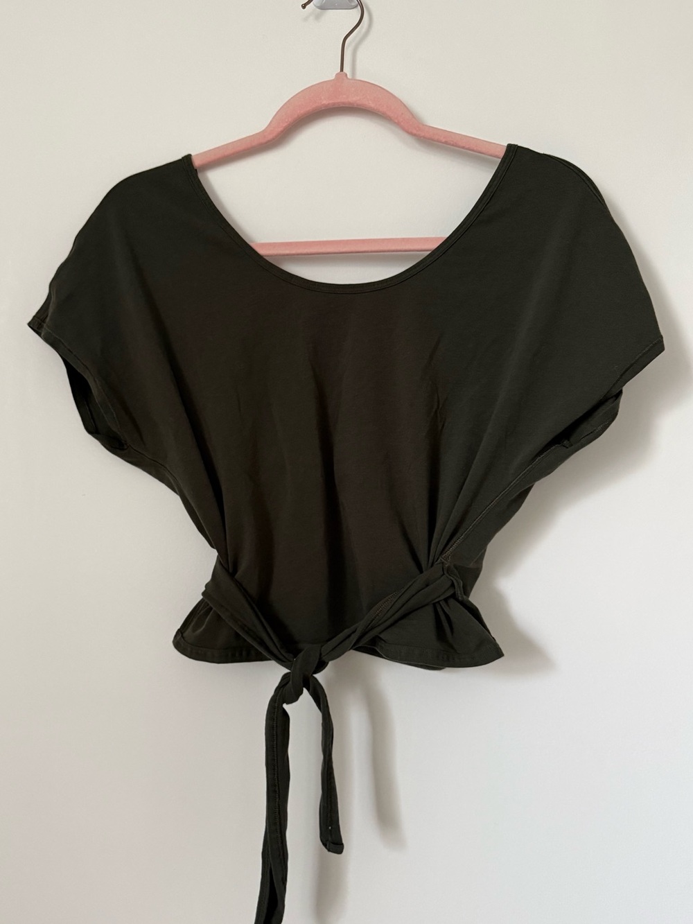 It’s A Tie Tee, size XS/S, dark olive color - Picture 3 of 5